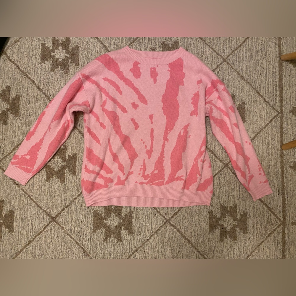 SHEIN Pink Striped Sweater